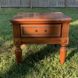 Elegant Brown Wooden Side Table