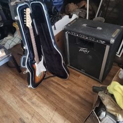 Electric Guitar And Amp