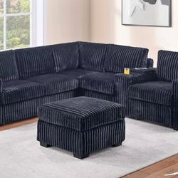 BRAND NEW SECTIONAL SOFA SET WITH OTTOMAN INCLUDED $549