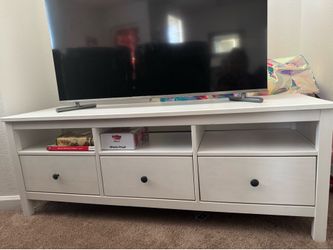 Ikea white  58 inch Tv stand