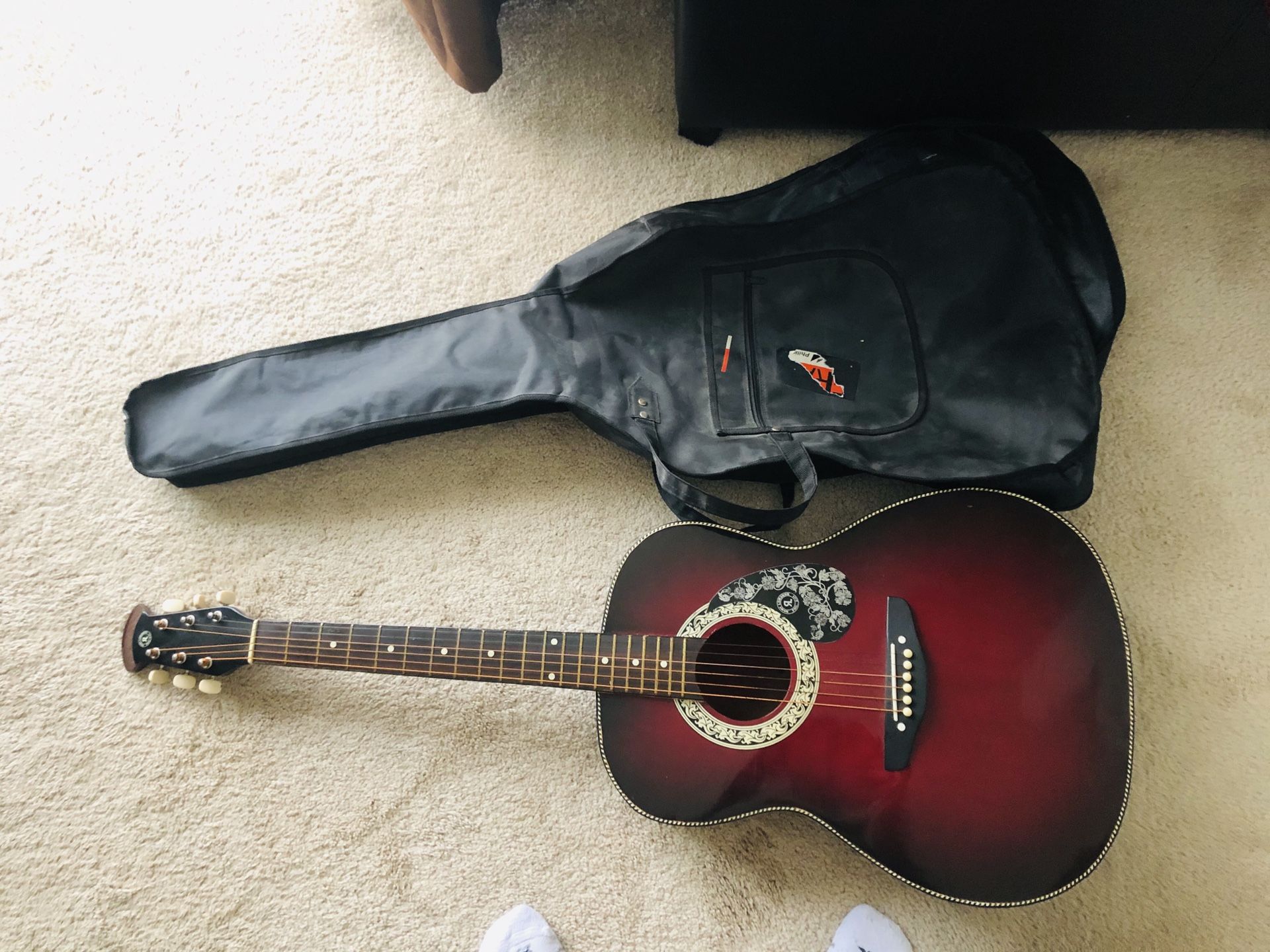 Guitar with cover $50