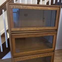 Lawyers Bookcase 3 Tier Glass Doors 