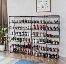 Large Shoe Rack 4 Row 7 Tiers