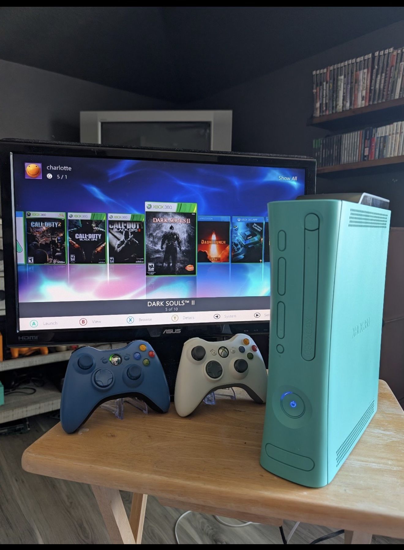 Custom Jasper Xbox 360 Baja Blast Blue 500GB+ 500gb original Xbox HDD
