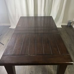 Wood Dining Table With Extension 