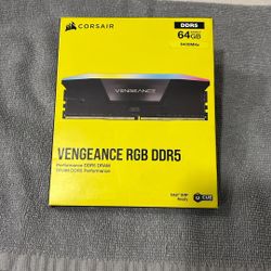 CORSAIR - VENGEANCE RGB 64GB (2x32GB) DDR5 6400MHz C32 UDIMM Desktop Memory - Black 
