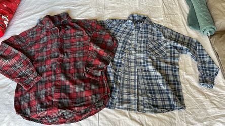 Men’s Plaid Shirts (Size M)