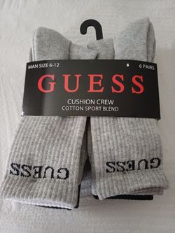 Guess 6 pair  men's socks .new