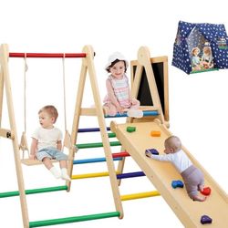 Montessori Wooden Indoor Playground Set – Brand New