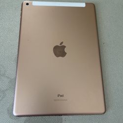iPad 7th Gen 32GB + 4G LTE Gold Like New With Box And Charger 