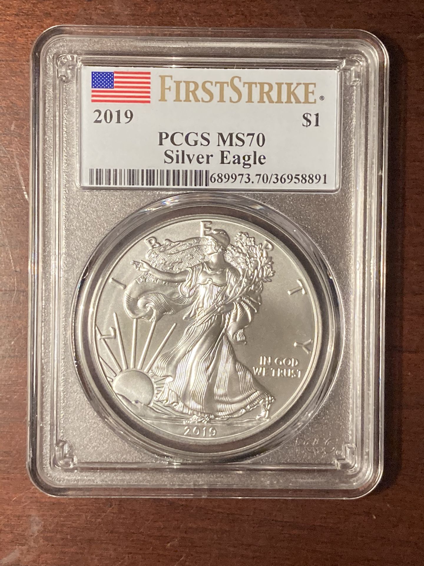 2019 PCGS MS70 Silver Eagle First Strike
