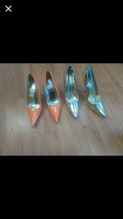 Heels orange and gold