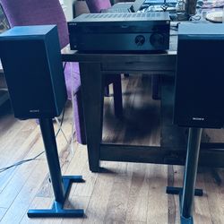 Sony Stereo System With Speaker Stands