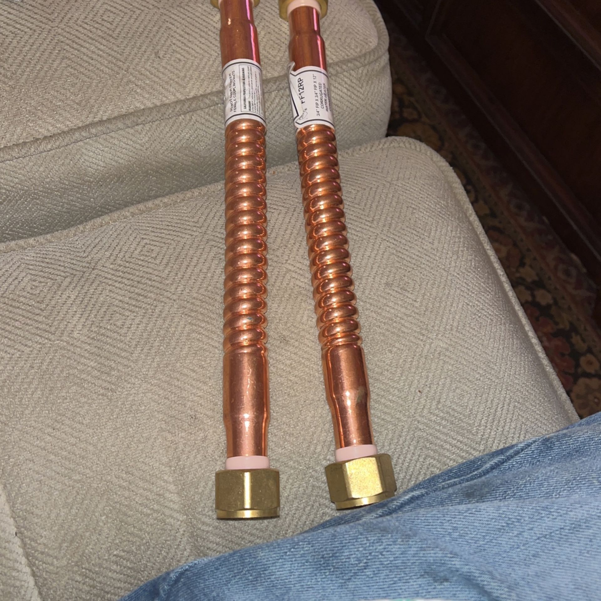 Two 12” Water Heater Connectors $20 Both