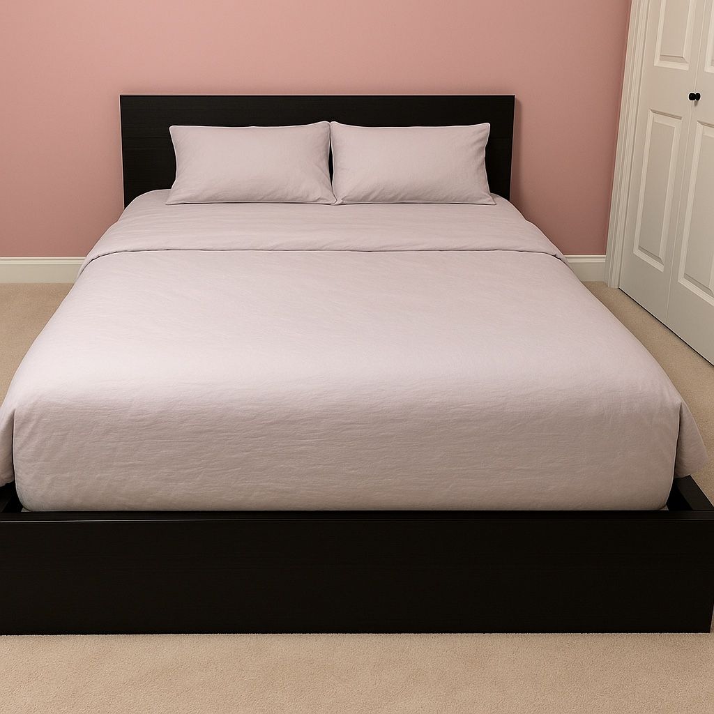 KEA Bed Frame with Sealy Mattress – Excellent Condition