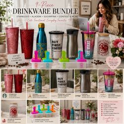 9-Piece Drinkware Bundle – Starbucks, Aladdin, Sugarfina, Contigo + Popsicle Molds