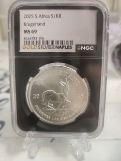 2025 South Africa 1oz Silver Krugerrand NGC MS69