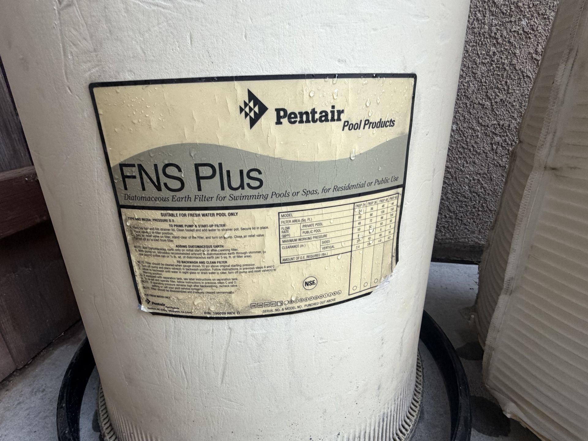 Pentair FNS plus 60 - used for Sale in Chula Vista, CA - OfferUp