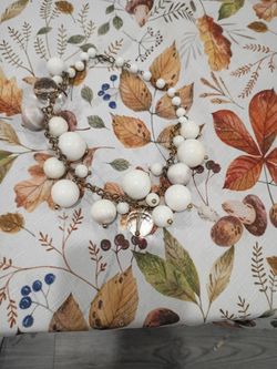 White beaded necklace