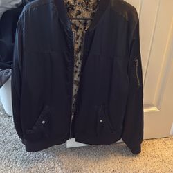 Reversible fur  bomber  Jacket 