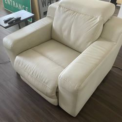 Off White Color Electric Recliner