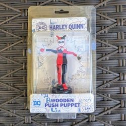 Harley Quinn DC Comics Originals Wooden Push-up Puppet Harley Quinn • Action Figures, Collectibles, DC Comics Collectible, Memorabilia, Superhero