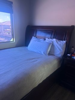 Bed and nightstand