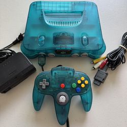 Nintendo 64. Funtastic Ice Blue N64 Console