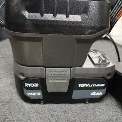 Ryobi 18 Volt 4Ah Battery With Charger