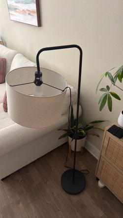 Modern Arc Floor Lamp with Drum Shade