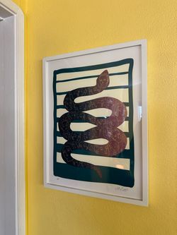 Snake screen print original artwork