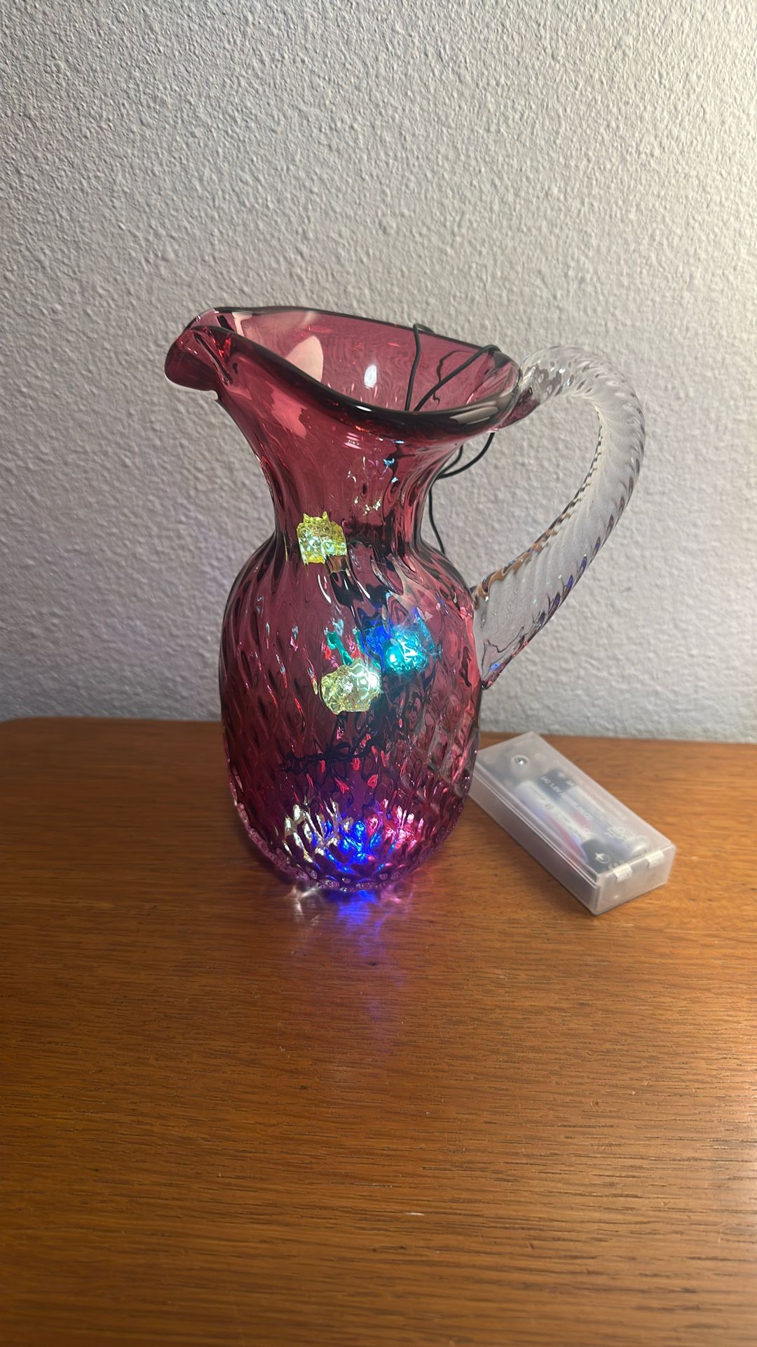 Vintage Cranberry Glass Hand Blown Stunning Color
