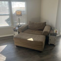 Oversized Chair And Ottoman $250