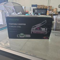 IPOVIPO- VEGETABLE CHOPPER- STAINLESS STEEL- 8 IN 1 