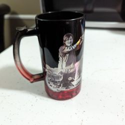 The walking dead Daryl motorcycle AMC glass mug cup Stein Red Black