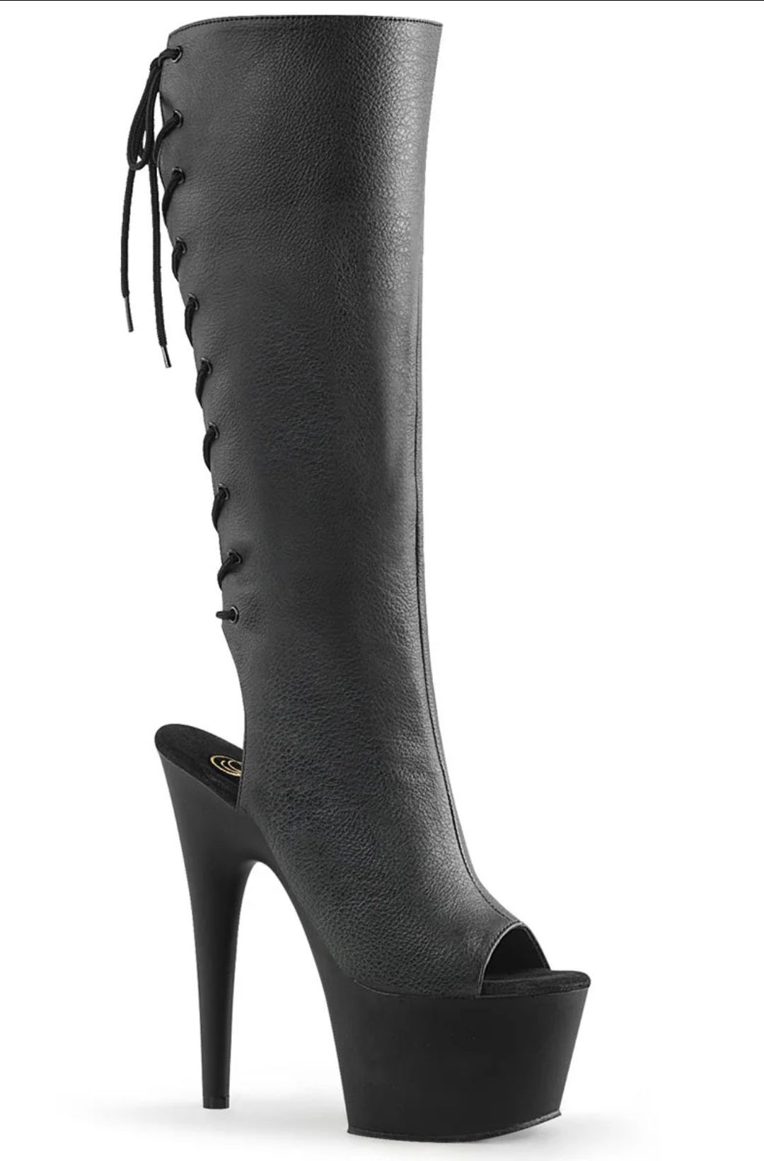 Pleaser Adore-2018 Boots
Color:
Black Vegan Leather/Black
Size:10
