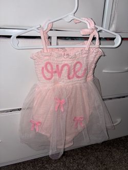 “One” my first birthday romper