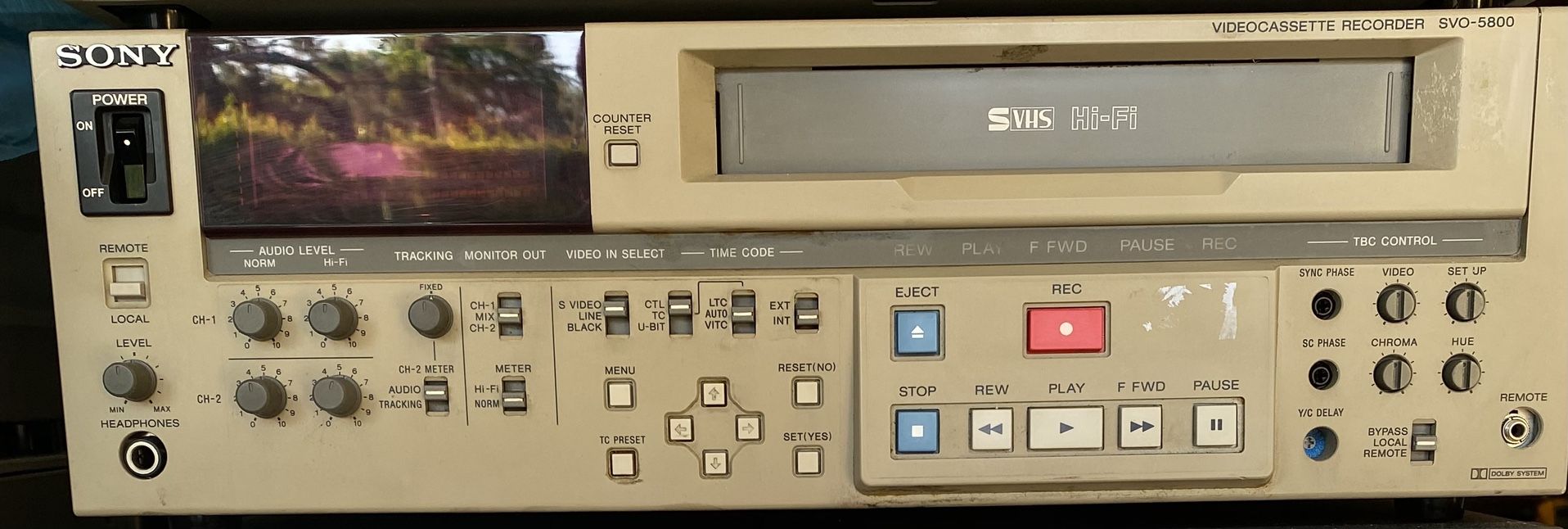 SVO-5800 SVHS Videocassette Recorder