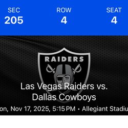 Raiders Vs Cowboys 11/17 SEC 205 