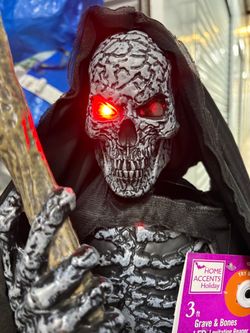 Home Accents Holiday 3 ft Grave & Bones LED Reaper