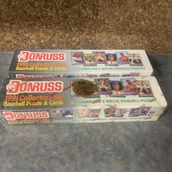 2- 1991 Donruss Baseball Card Factory Sets