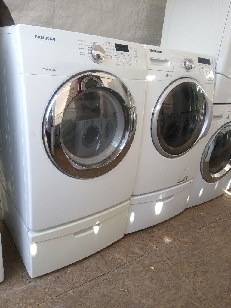 Samsung Front Load Washer And Dryer Set Both Works Good 👍