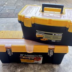 Two Plastic Tool Boxes 