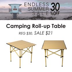 Camping Roll-up Table, $21