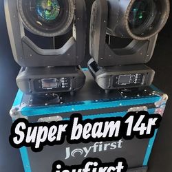 Super Beam 14r 295w Joyfirst And Road Case With Led Ring