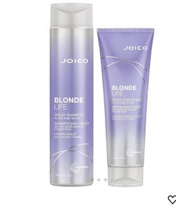 Joico Blonde Life Violet Shampoo & Conditioner Set| For Cool & Bright Blonde Hair | Neutralize Brassy Tones | Banish Yellow Tones | Boost Shine | Sulf