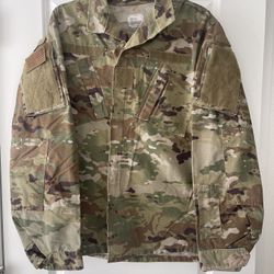 Military Surplus OCP/Multicam Combat Jacket – Medium Long w/ U.S. Flag Patch