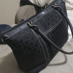 MERONA Black Oversized Tote Purse $15 Great Shape. No Rips. Laptop Bag Included