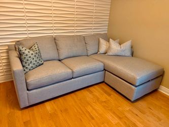 Crate & Barrel Beige Barrett Sectional Sofa w/ Right Chaise ($4.5k New)