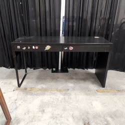 Black Laminate Desk with Two Drawers